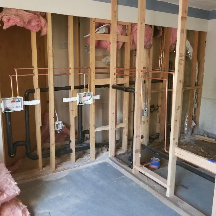 Copper pipe rough-in and plumbing installation in Sikeston